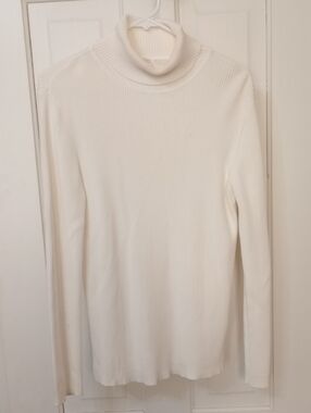 Vtg. ORVIS 100% Cotton Ribbed Turtleneck Sweater